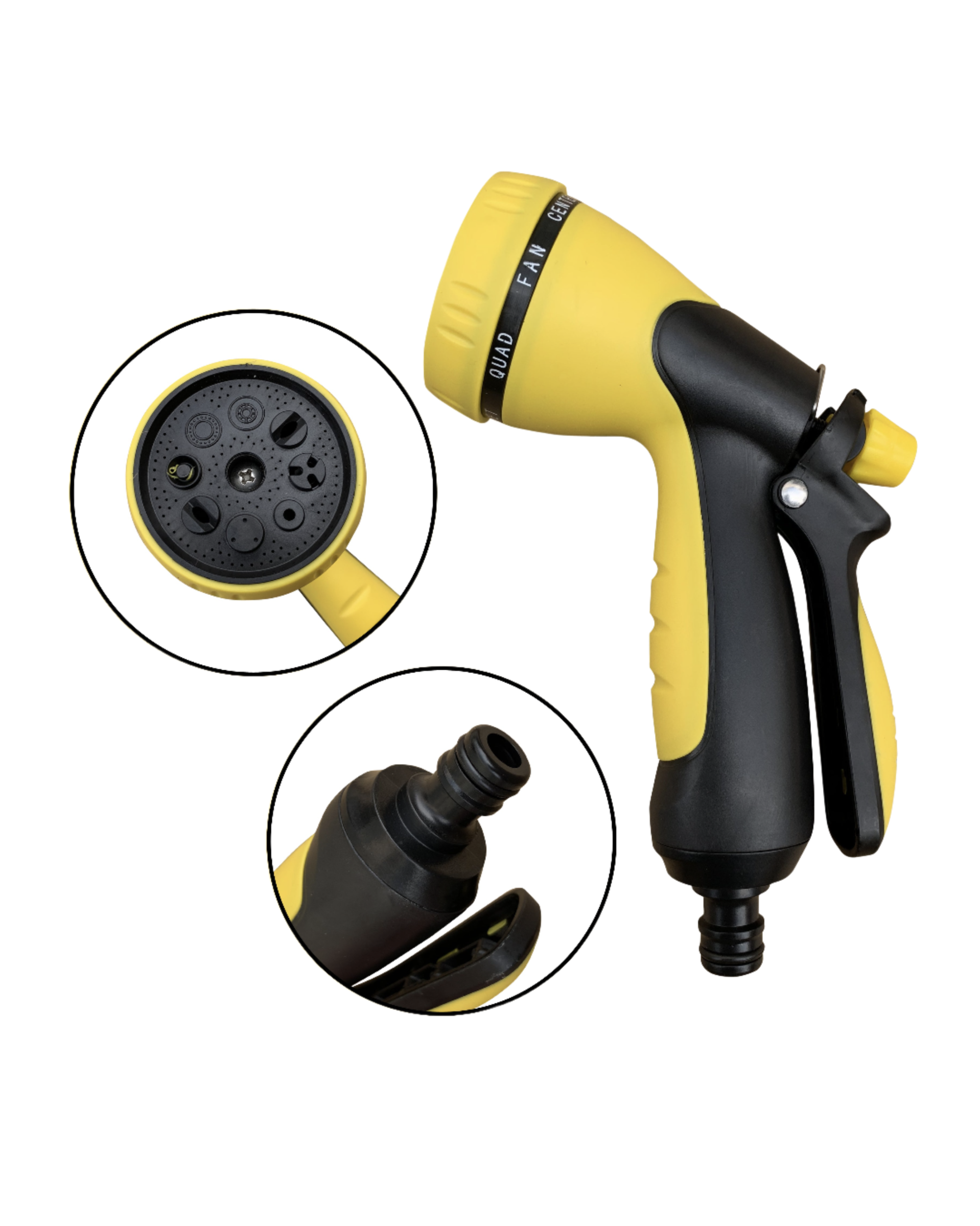 Wolpin 8 Pattern Water Spray Gun High-Pressure Garden Hose Nozzle Gun ...