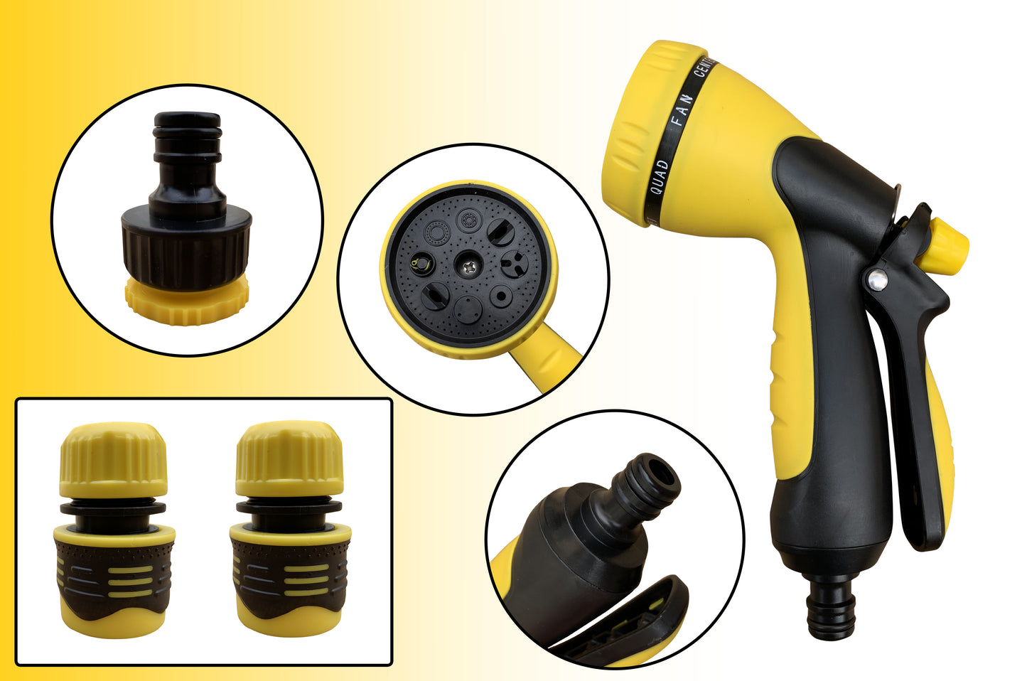 Plastic Adjustable High Pressure Garden Water Spray Gun Hose Nozzles