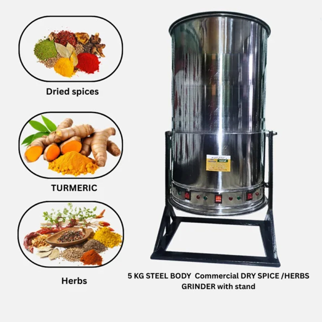 Dry Grinder 5 KG Capacity – Heavy Duty Stainless Steel Blades