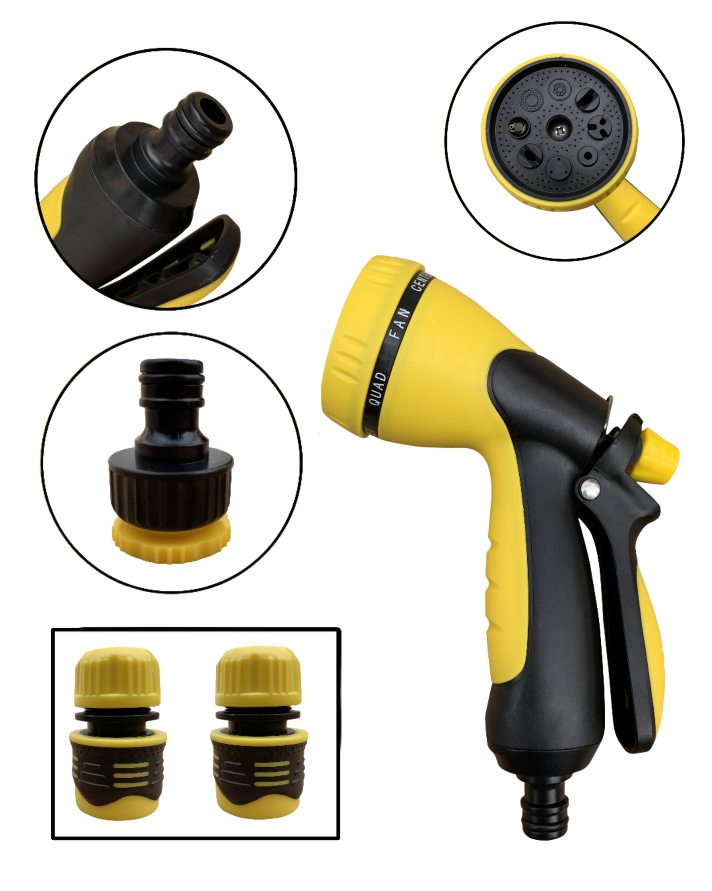 Plastic Adjustable High Pressure Garden Water Spray Gun Hose Nozzles